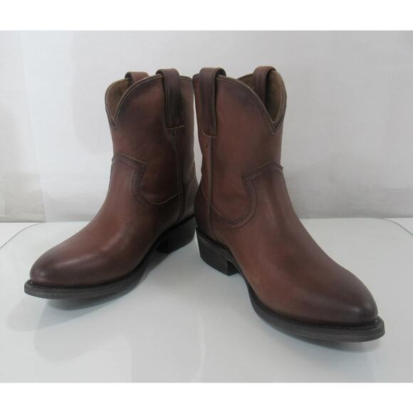Women's Frye Billy Short Western Booties Pull On Ankle Boots Redwood Size 7.5 - Picture 8 of 9